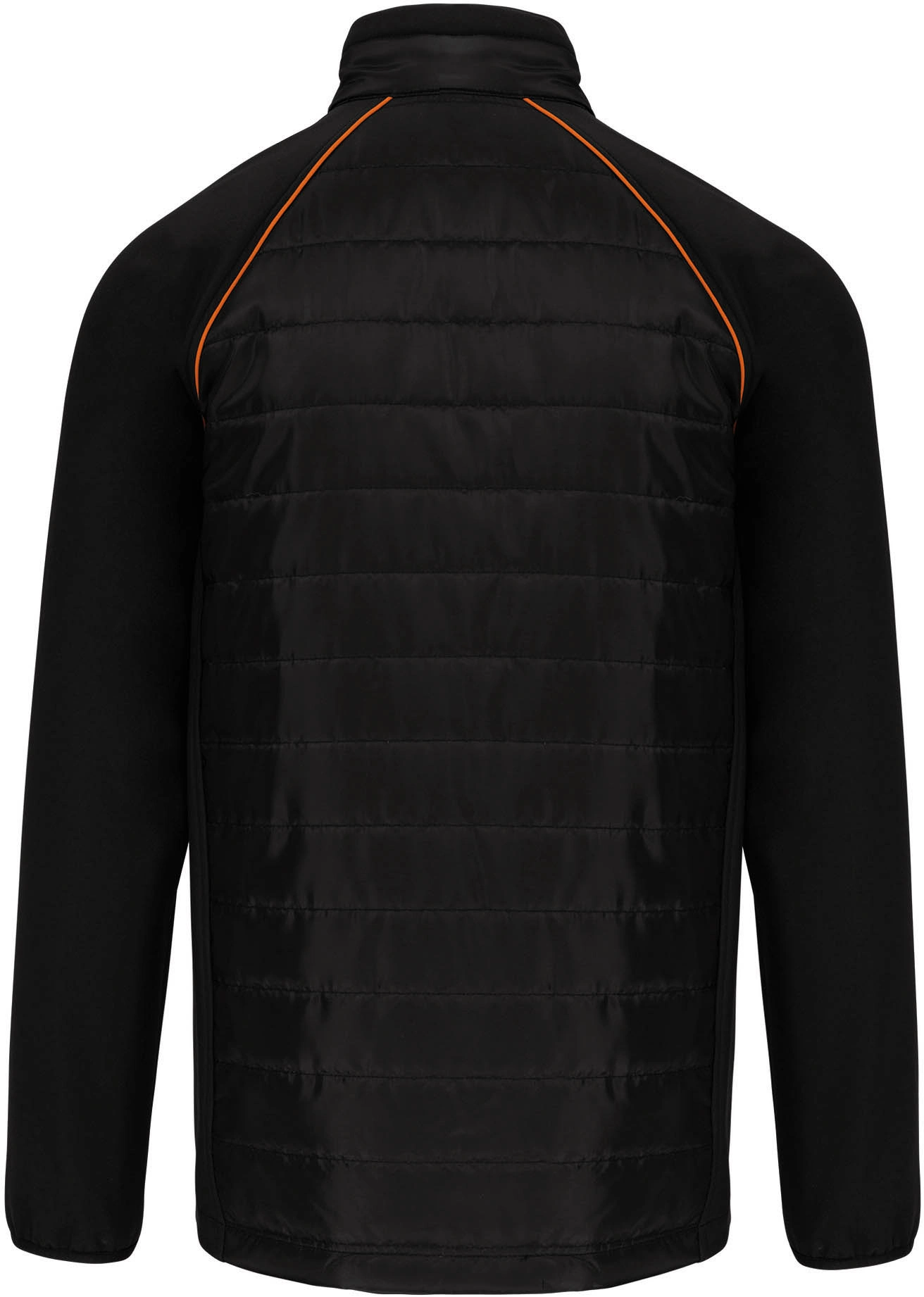 kariban-WK6147-workwear-hybrid-jacke-day-to-day-black-orange-back-6 Kariban Unisex Workwear Hybrid Jacke "Day-to-Day"