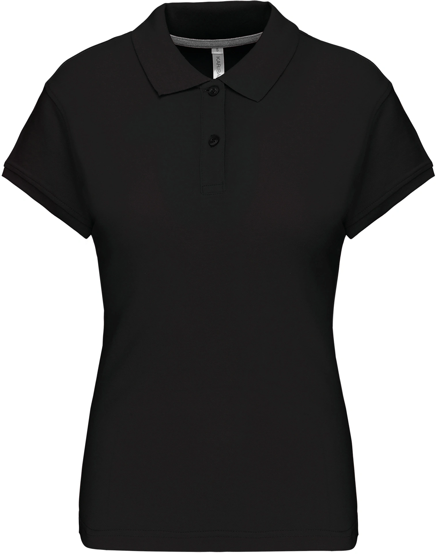 kariban-K242-damen-pique-polo-black-front-3 Kariban Damen Piqué Polo