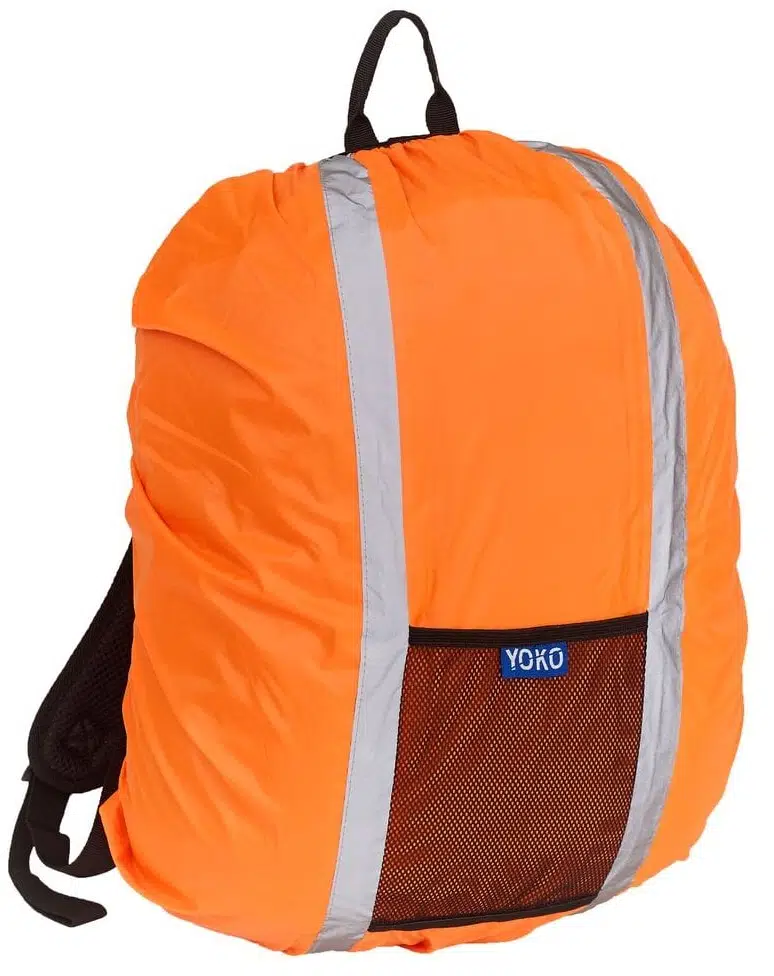 yoko-hvw068-hi-vis-waterproof-backpack-hi-vis-orange-front-1 YOKO High Visibility wasserdichte Rucksack-Hülle