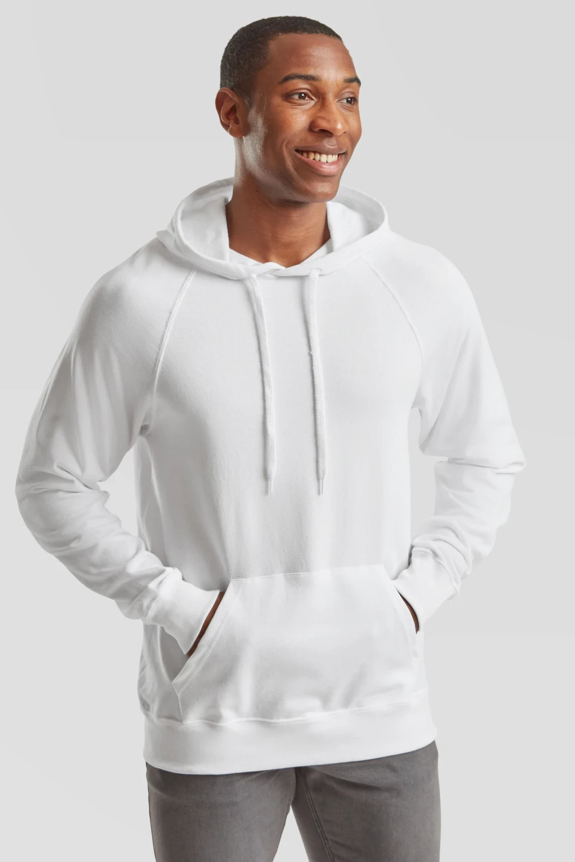 fruit-of-the-loom-62-140-0-lightweight-hooded-sweatshirt-white-model-0 F.O.L. Lightweight Hooded Sweat