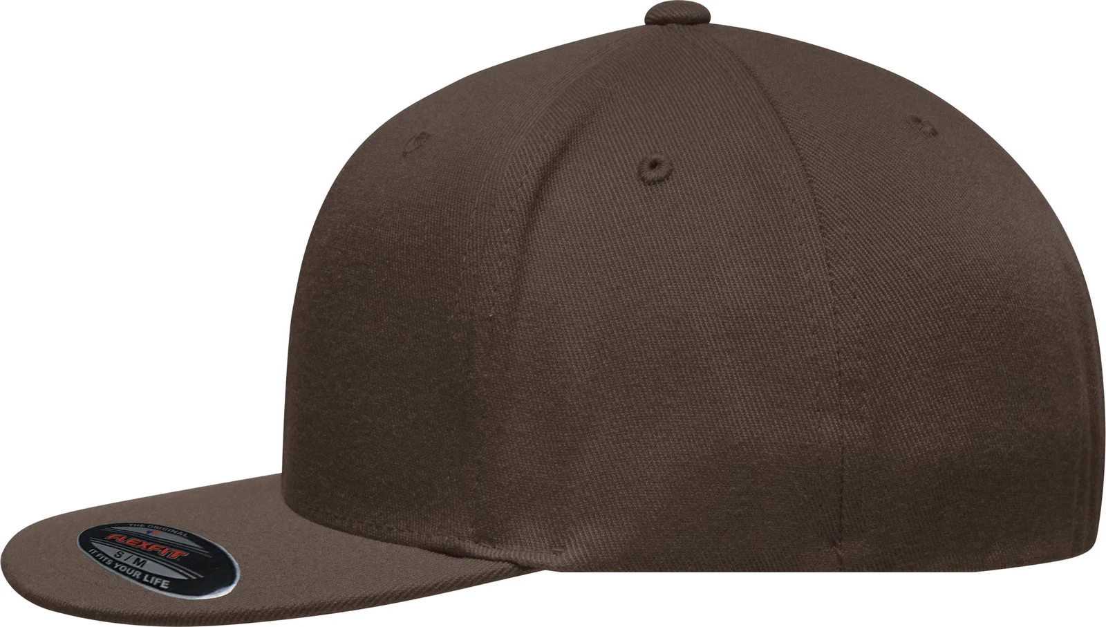 daiber-mb6184-flexfit-flat-peak-cap-darkbrown-left-4 daiber 6-Panel Flexfit® Flat Peak Cap