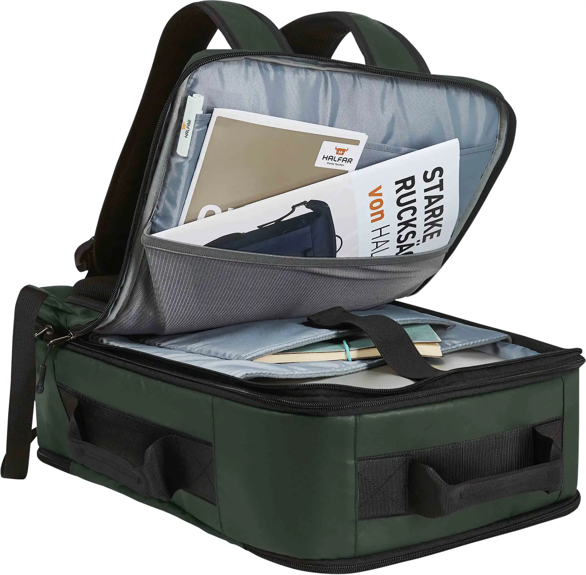 halfar-1818015-travel-backpack-active-darkgreen-5 HALFAR Travel Backpack Active