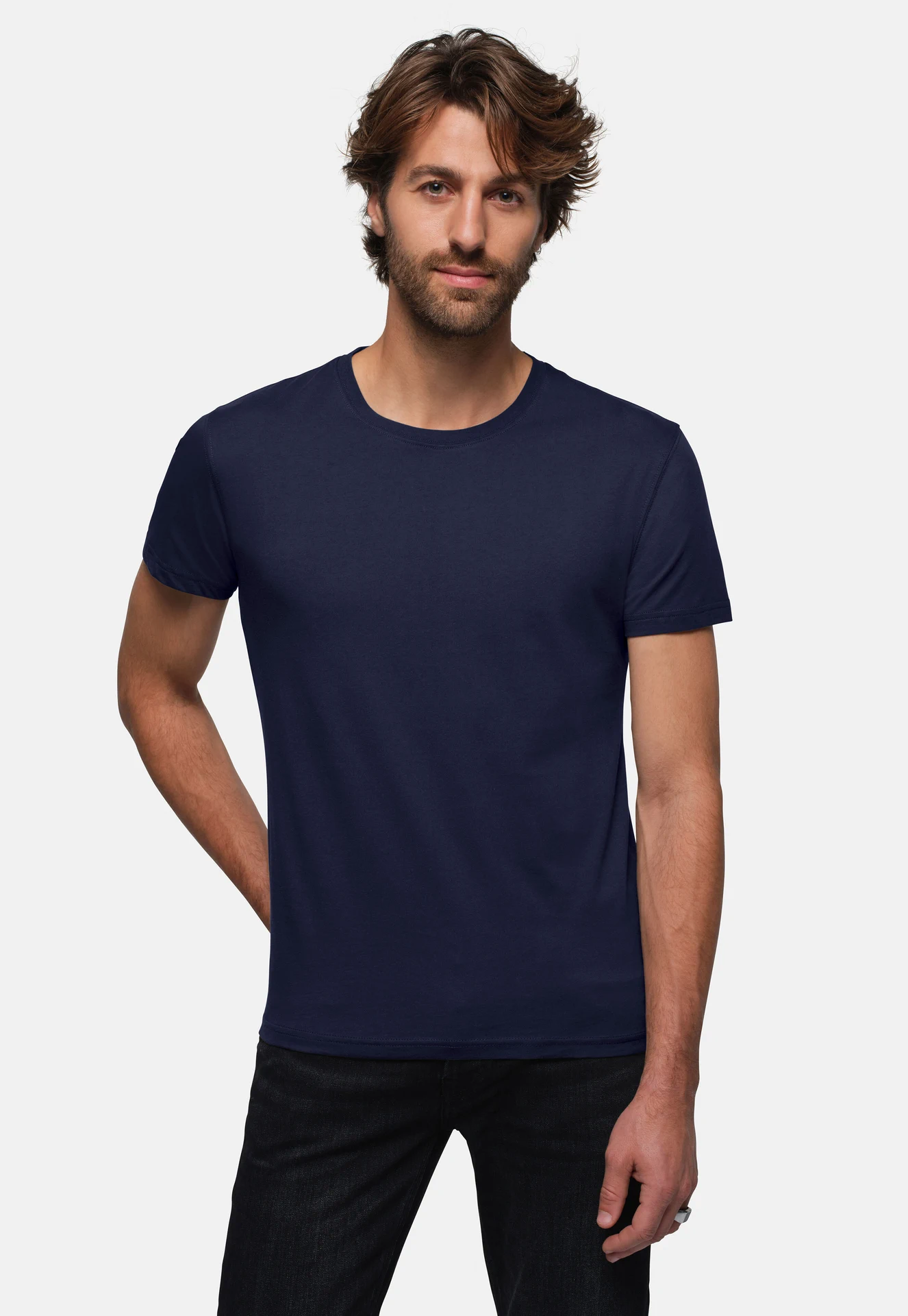 hakro-593-t-shirt-bio-baumwolle-tinte-model-0 HAKRO T-Shirt 593 Bio-Baumwolle GOTS