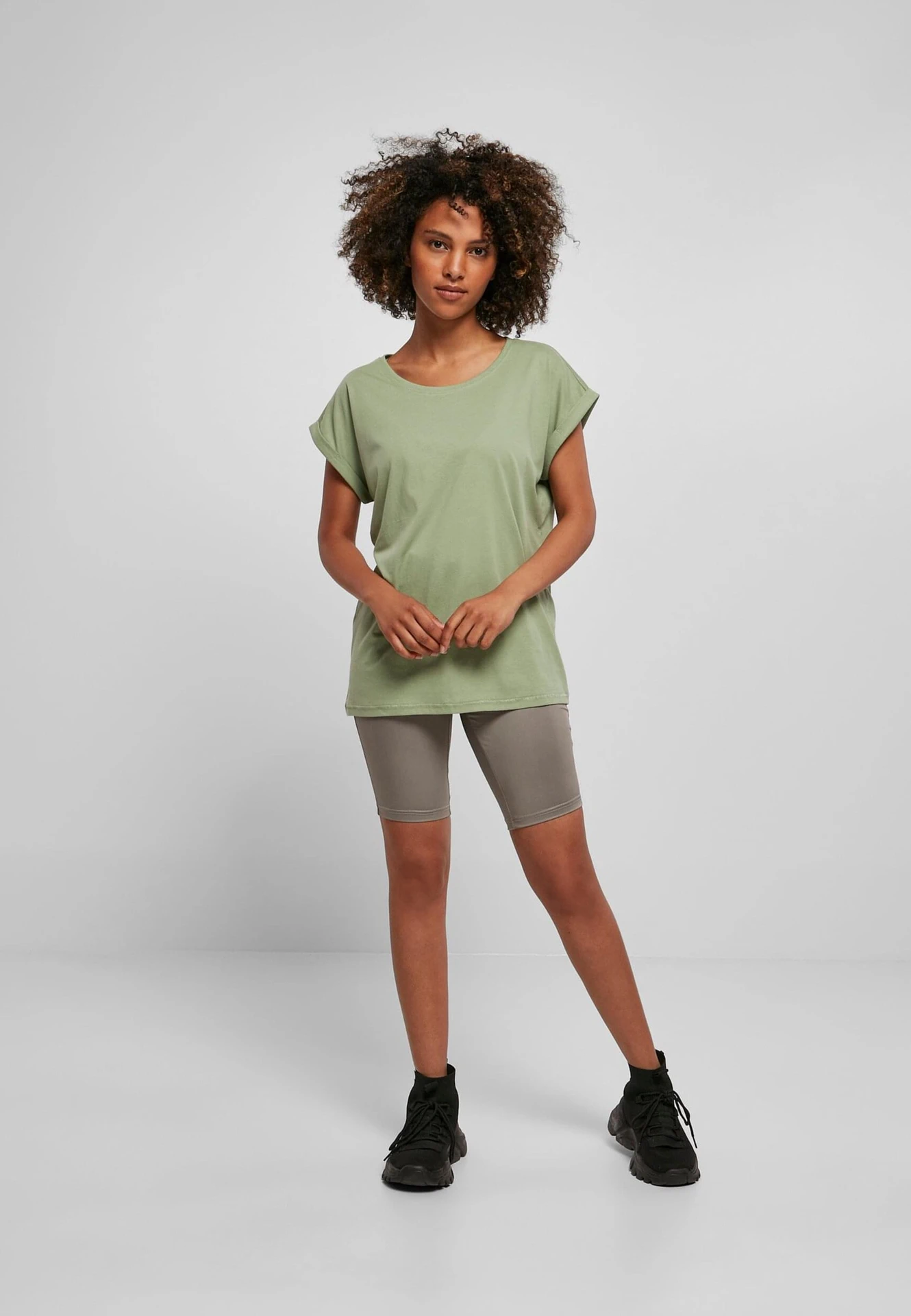 Build Your Brand Ladies Extended Shoulder Tee