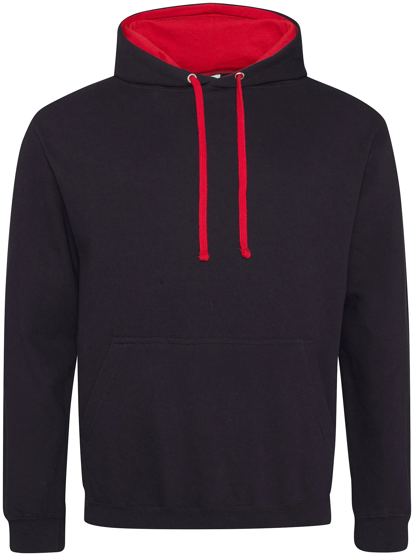 justhoods-jh003-varsity-hoodie-jetblack-firered-front-1 Just Hoods Varsity Hoodie