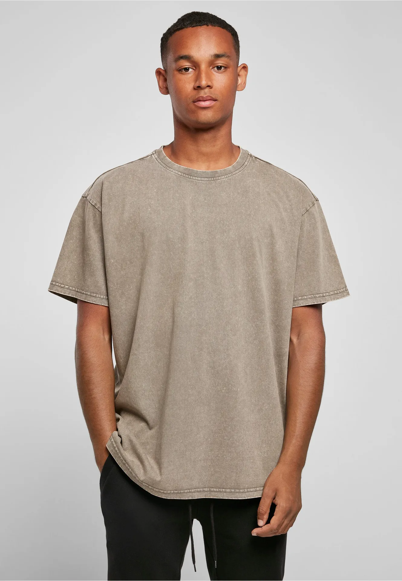 Build Your Brand Acid Washed Heavy Oversize Tee