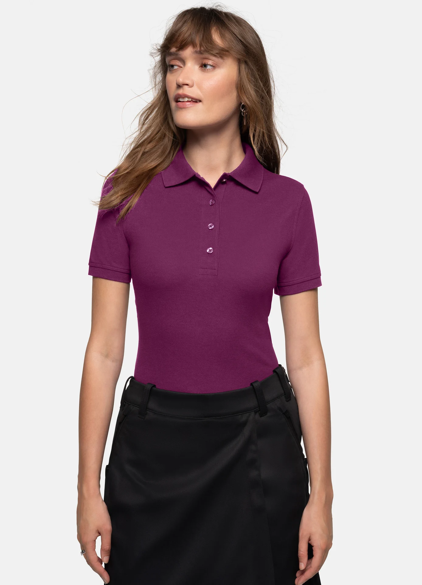 hakro-216-damen-poloshirt-mikralinar-aubergine-model-0 HAKRO Women-Poloshirt 216 Mikralinar®