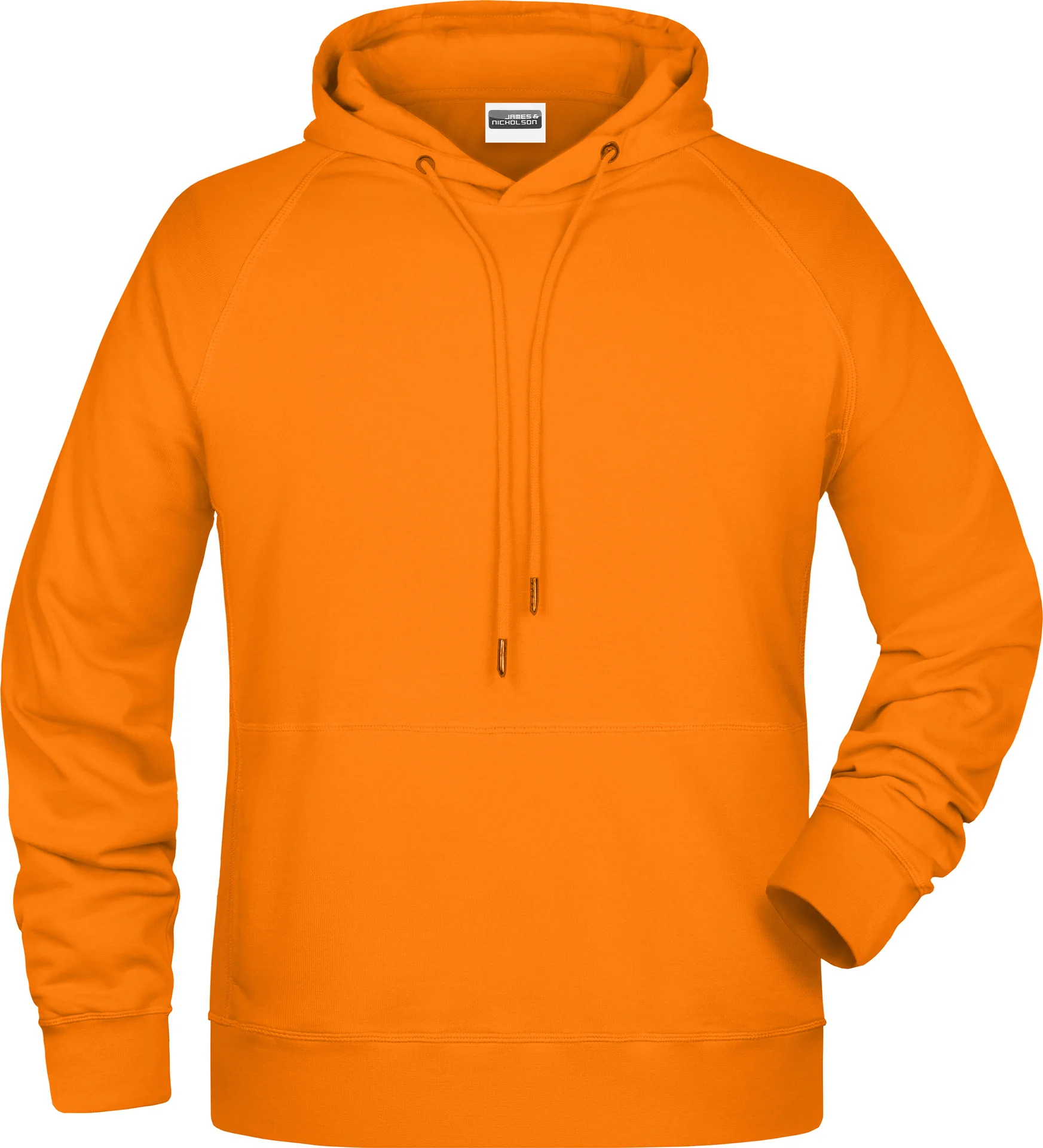 JN8024-mens-hoody-orange-front-3 James & Nicholson Men`s Hoody 8024