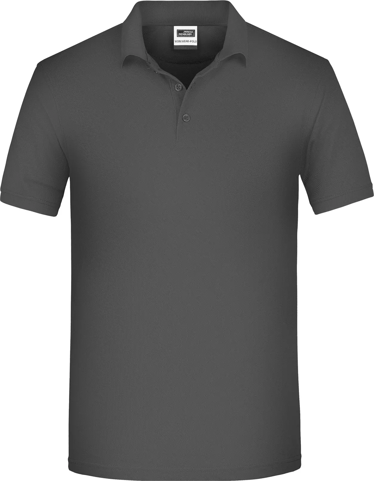 jn874-mens-bio-workwear-poloshirt-carbon-front-3 James & Nicholson Men's Bio Workwear Polo