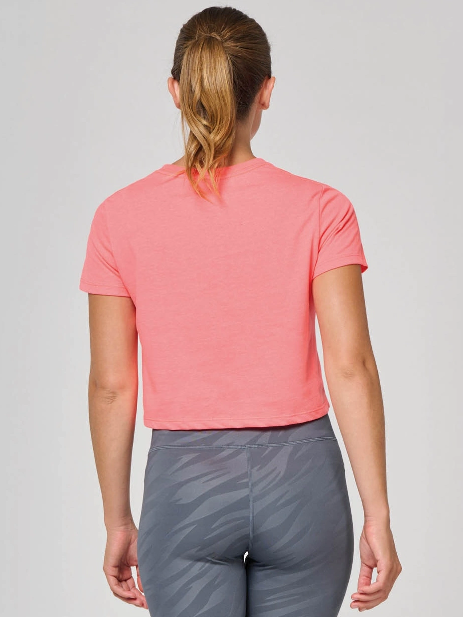 kariban-PA4022-damen-crop-top-coral-model-1 Kariban Damen Crop Top