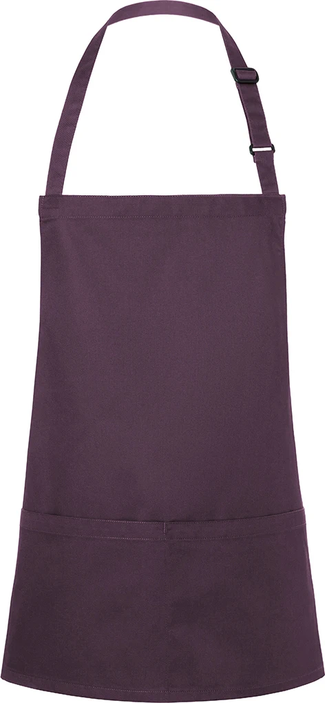 karlowsky-bls6-kurze-latzschuerze-basic-mit-schnalle-und-tasche-aubergine-front-3 KARLOWSKY kurze Latzschürze Basic mit Schnalle und Tasche