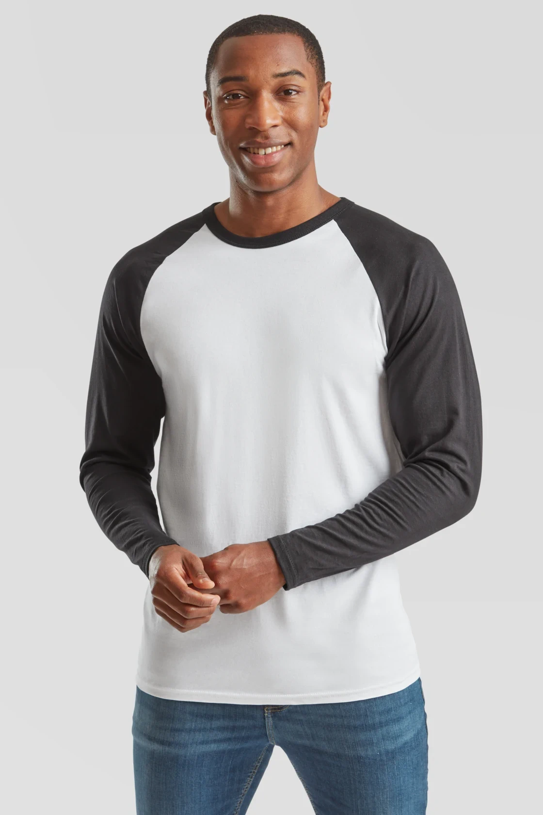 fruit-of-the-loom-61-028-0-valueweight-long-sleeve-baseball-t-shirt-white-black-model-0 F.O.L. Long Sleeve Baseball T