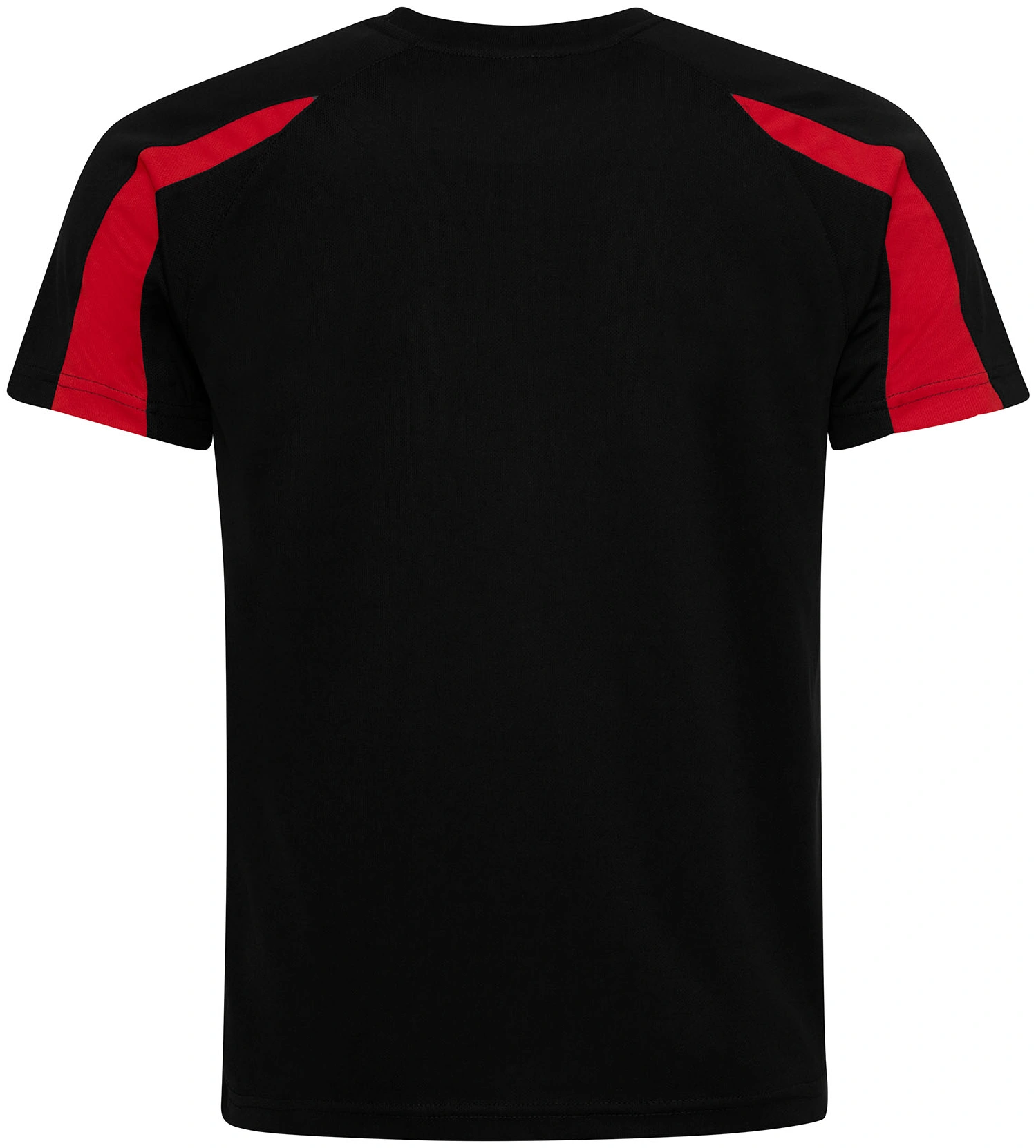 justcool-jc003j-kids-contrast-cool-t-shirt-jetblack-firered-back-3 Just Cool Kids Contrast Cool T