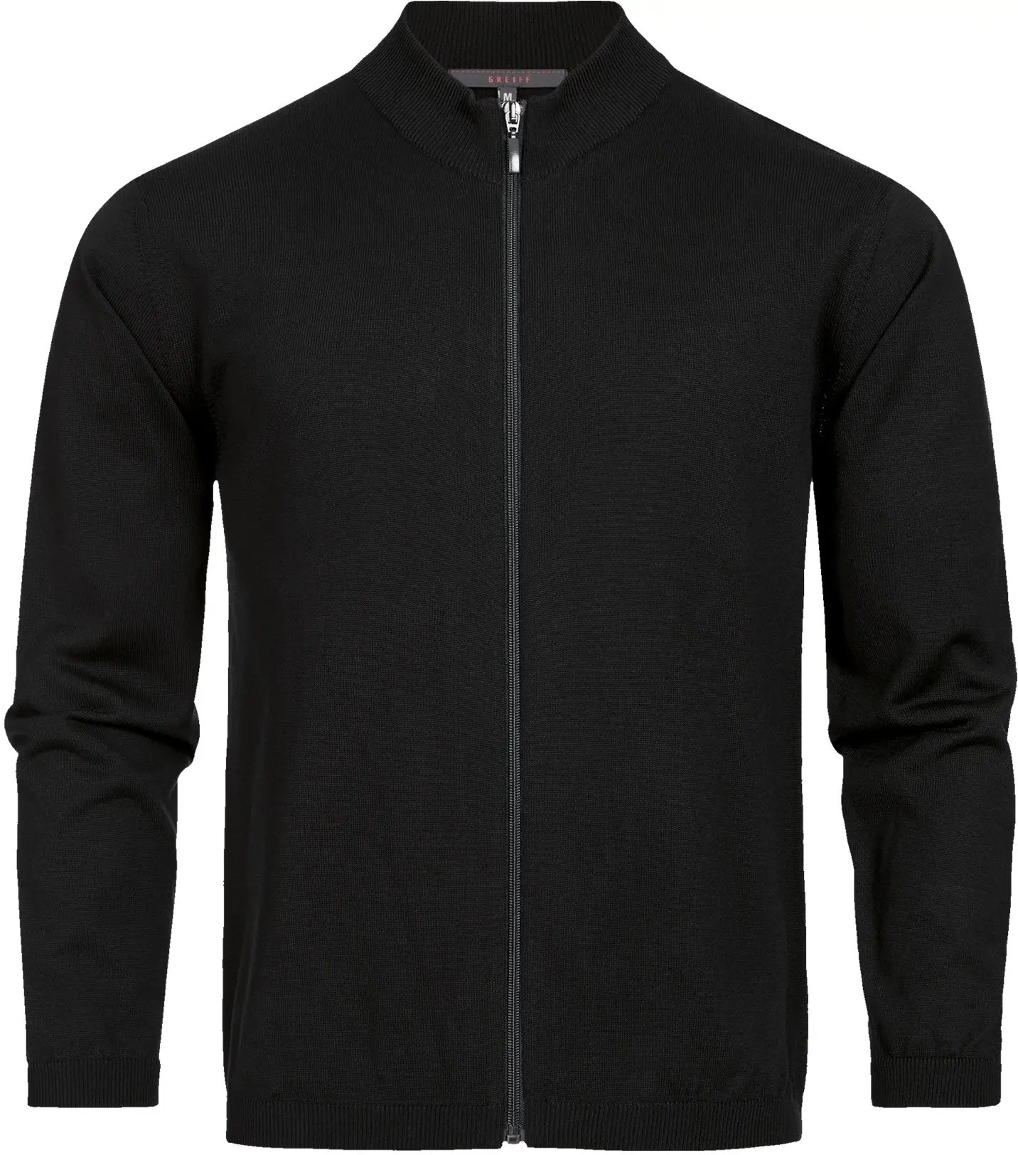 greiff-6042-herren-strickjacke-rf_5050_schwarz-front-2 GREIFF Herren Strickjacke Regular Fit