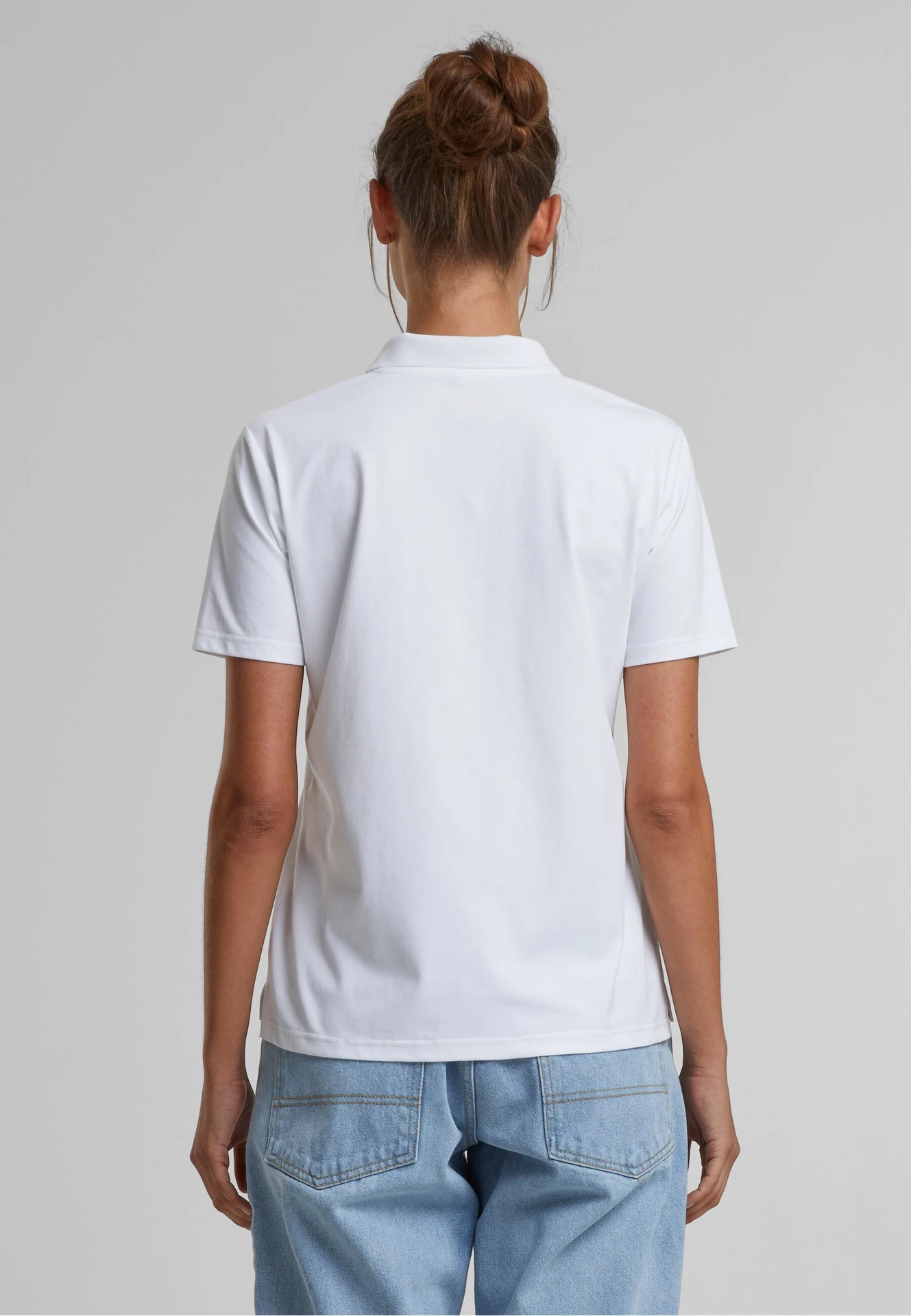 BYB-BY368-sorona-ladies-poloshirt-white-model-2 Build Your Brand Sorona® Ladies Polo Tee