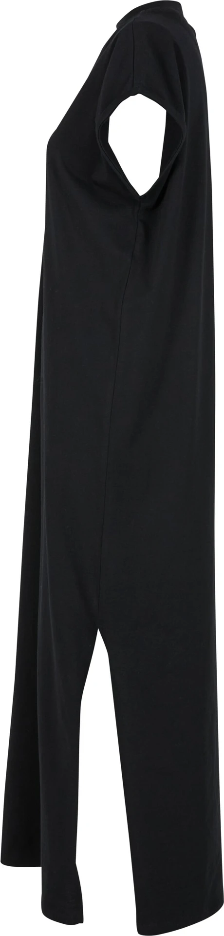 BYB-BY302-ladies-long-extended-shoulder-dress-black-left-6 Build Your Brand Ladies Long Extended Shoulder Dress