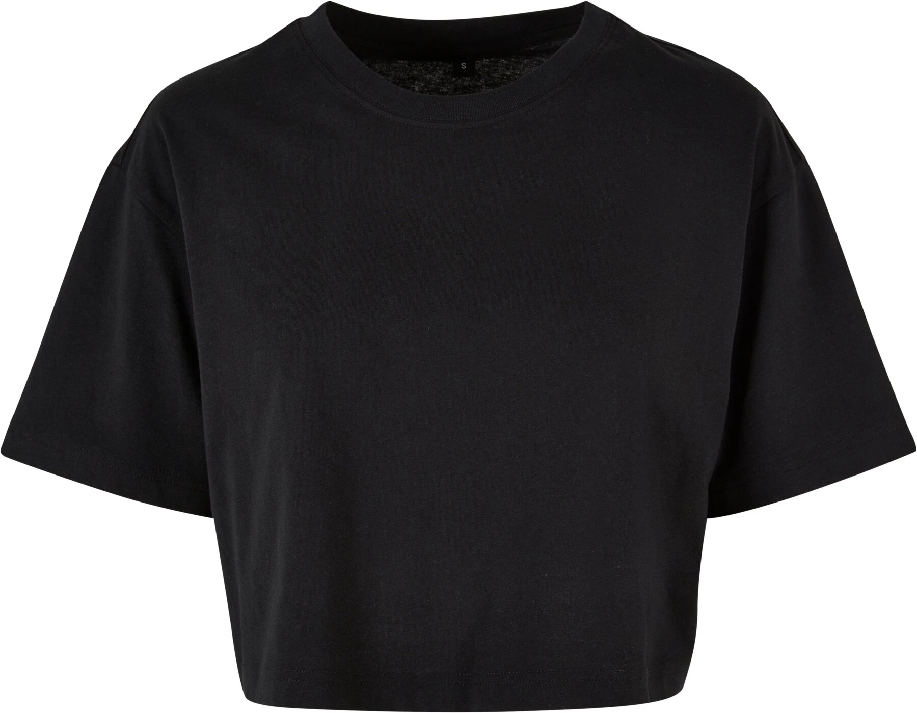 BYB-BY264-ladies-short-oversized-t-shirt-black-front-4 Build Your Brand Ladies Short Oversized Tee
