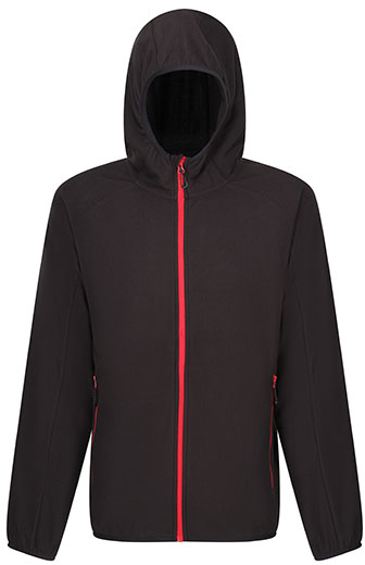 regatta-trf690-navigate-hooded-full-zip-fleece-black-classic-red-front-2 Regatta Navigate Hooded Full Zip Fleece