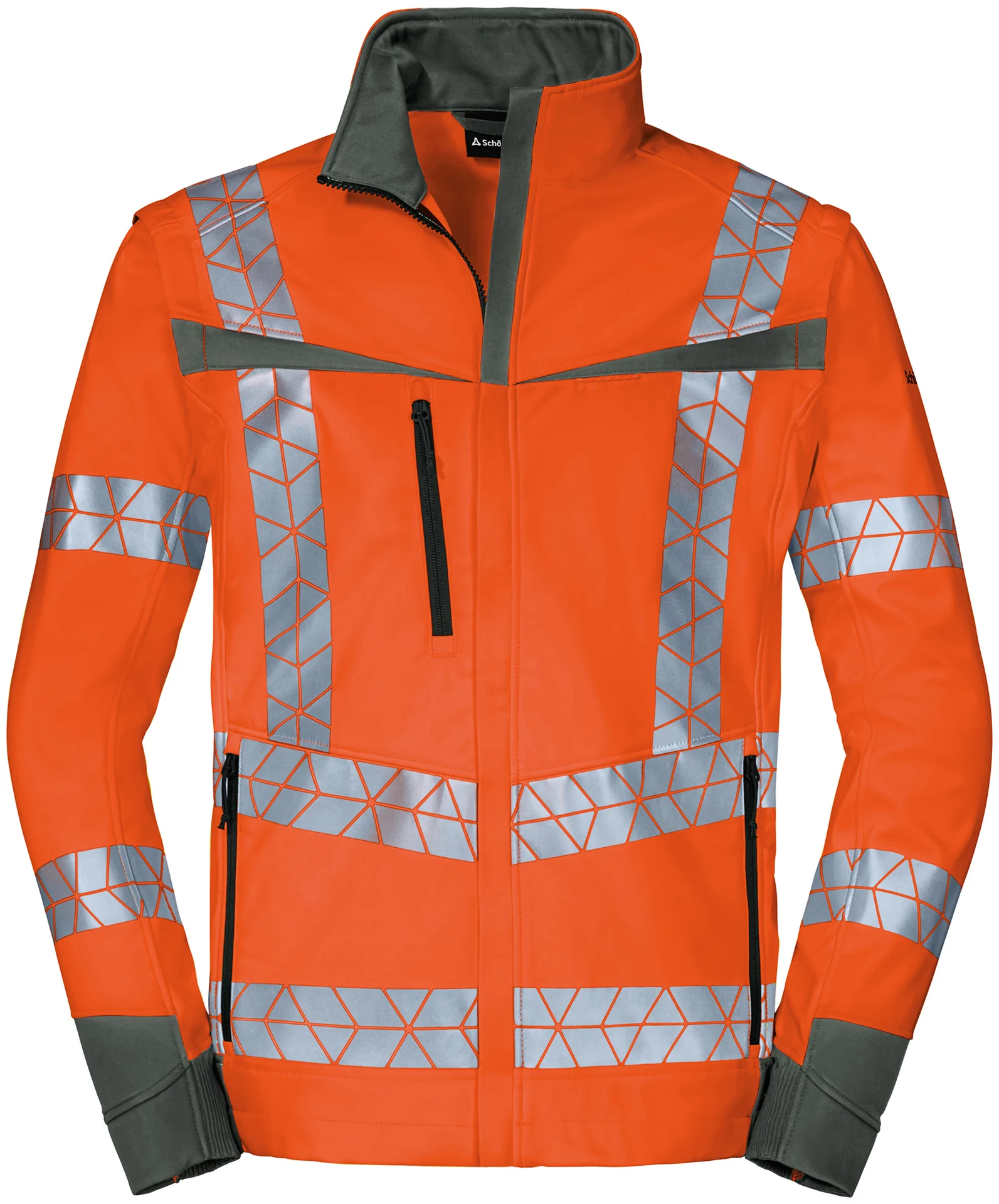 Schöffel PRO 7728 LEUCHTKEGEL ZipOff Warnschutz Softshelljacke