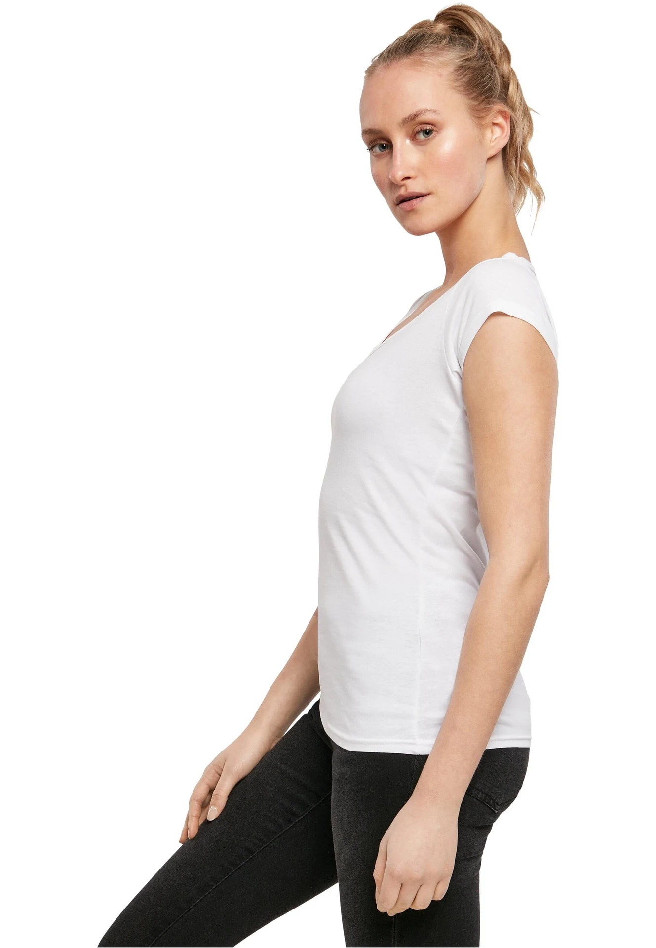 Build Your Brand Ladies Back Cut Tee