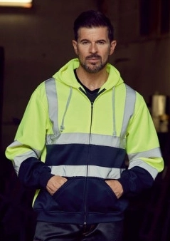 YOKO Hi Vis Zip Hoodie