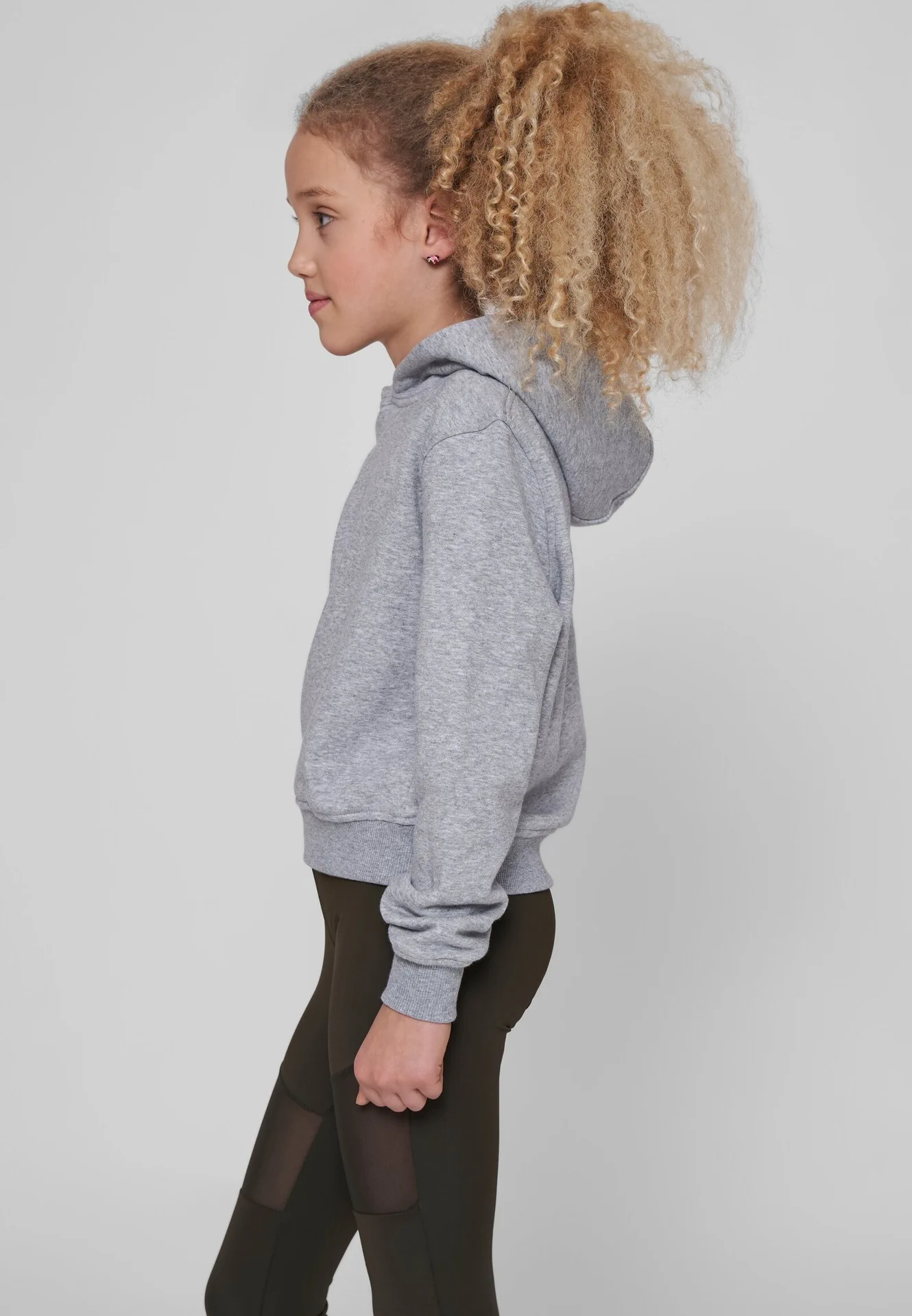 Build Your Brand Girls Cropped Sweat Hoody