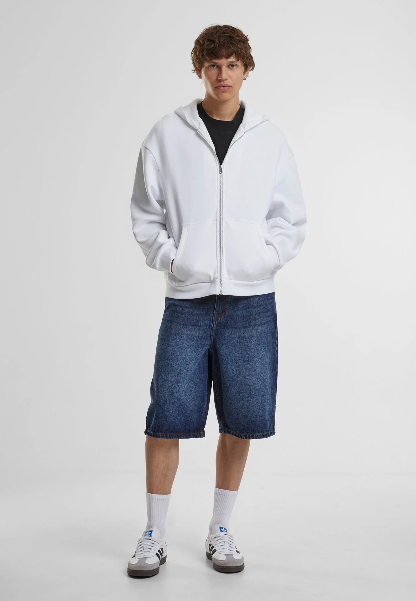 Build Your Brand Fluffy Zip Hoody