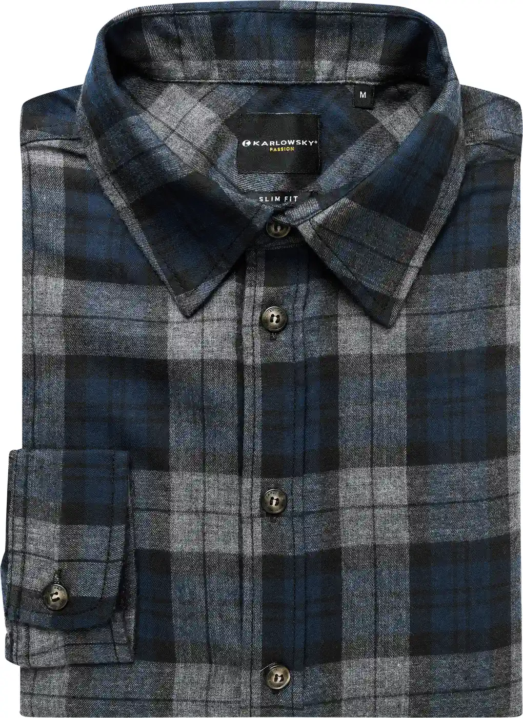 karlowsky-bm7bm8bm9-herren-karohemd-urban-navy-detail-6 KARLOWSKY Karohemd Urban