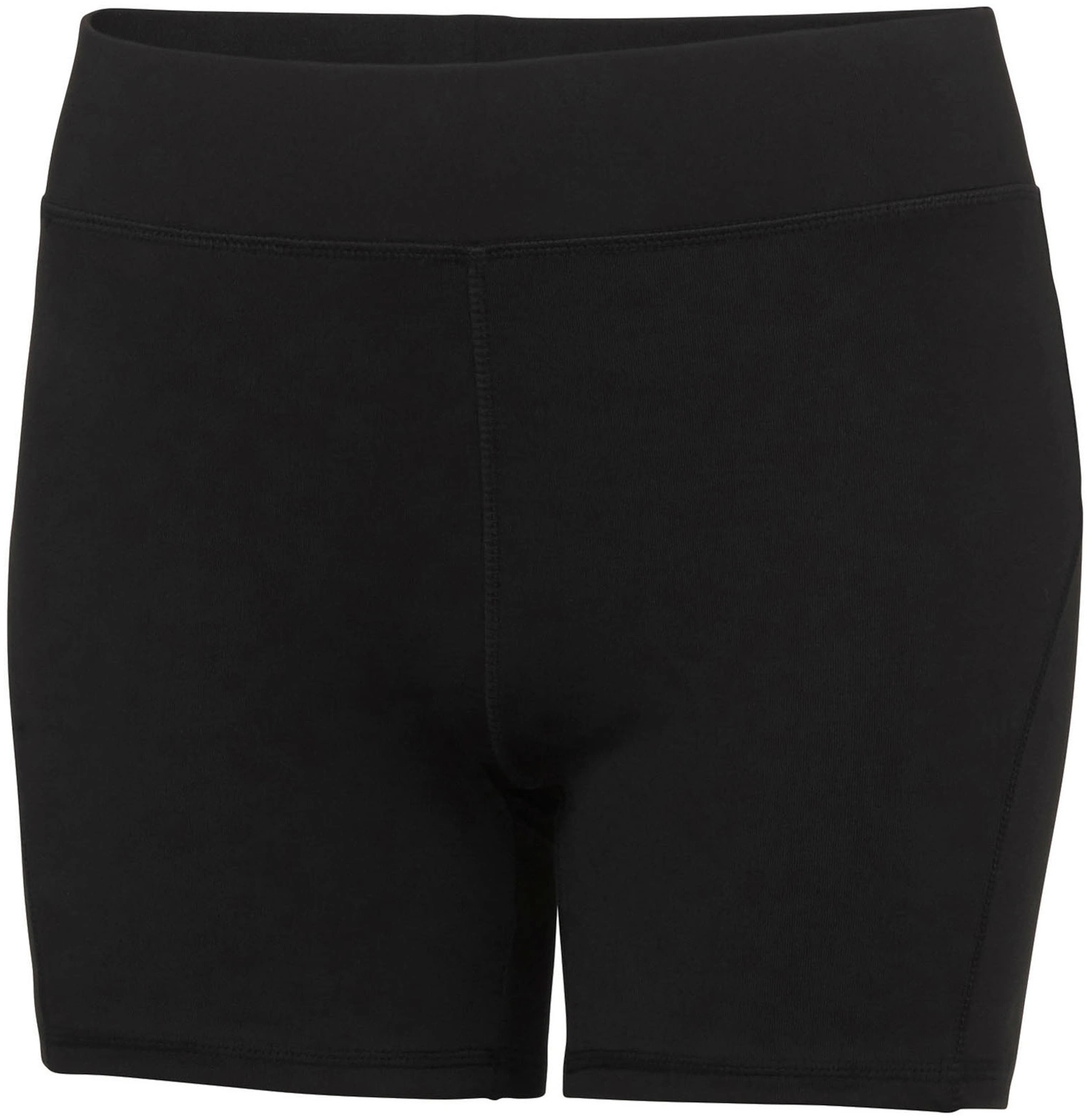 justcool-jc088-womens-cool-training-shorts-jetblack-front-1 Just Cool Women's Cool Training Shorts