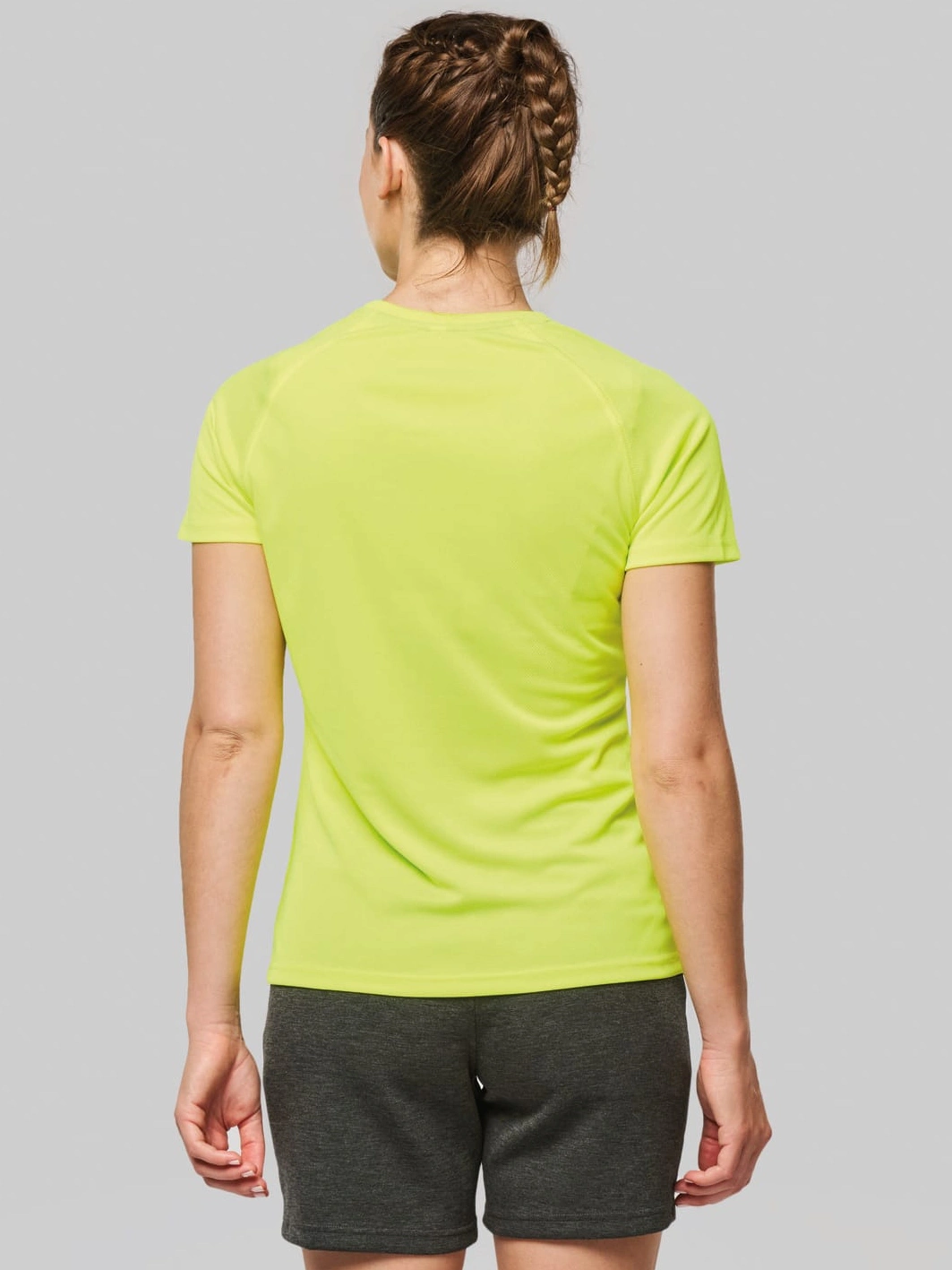 kariban-PA4013-damen-sport-shirt-fluorescentyellow-model-1 Kariban Damen Sport Shirt