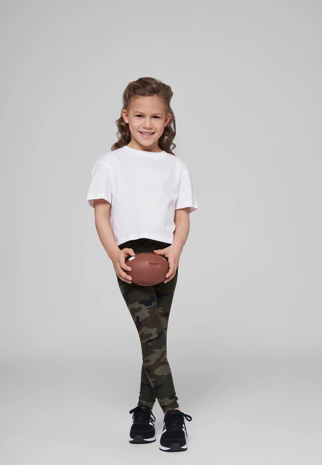 Build Your Brand Girls Cropped Jersey Tee