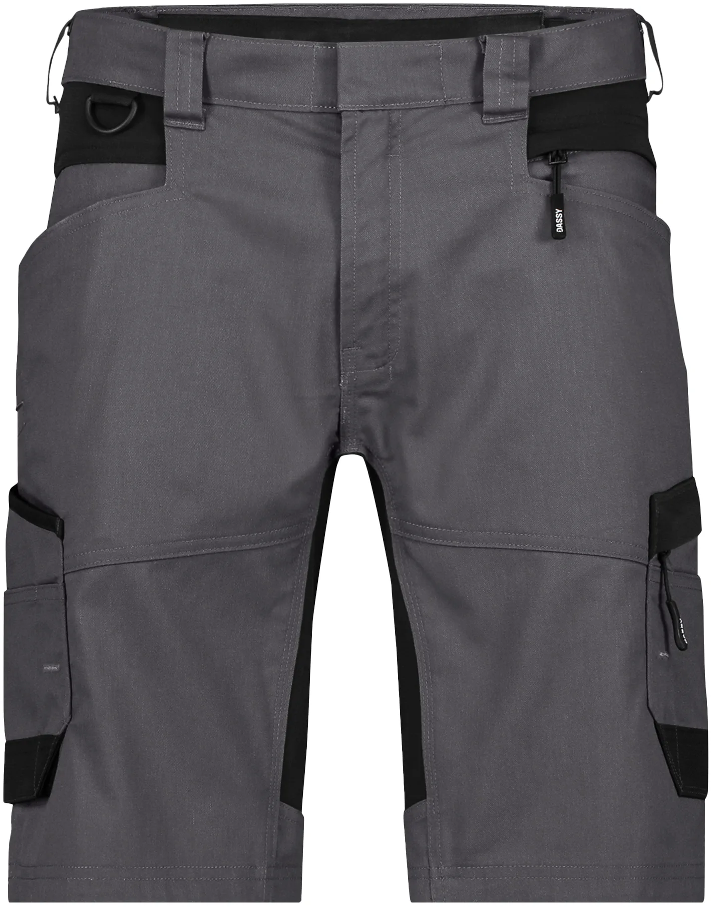 dassy-250112-axis-next-work-shorts-with-stretch-anthracite-grey-black-front-1 DASSY Stretch-Arbeitsshorts AXIS Next