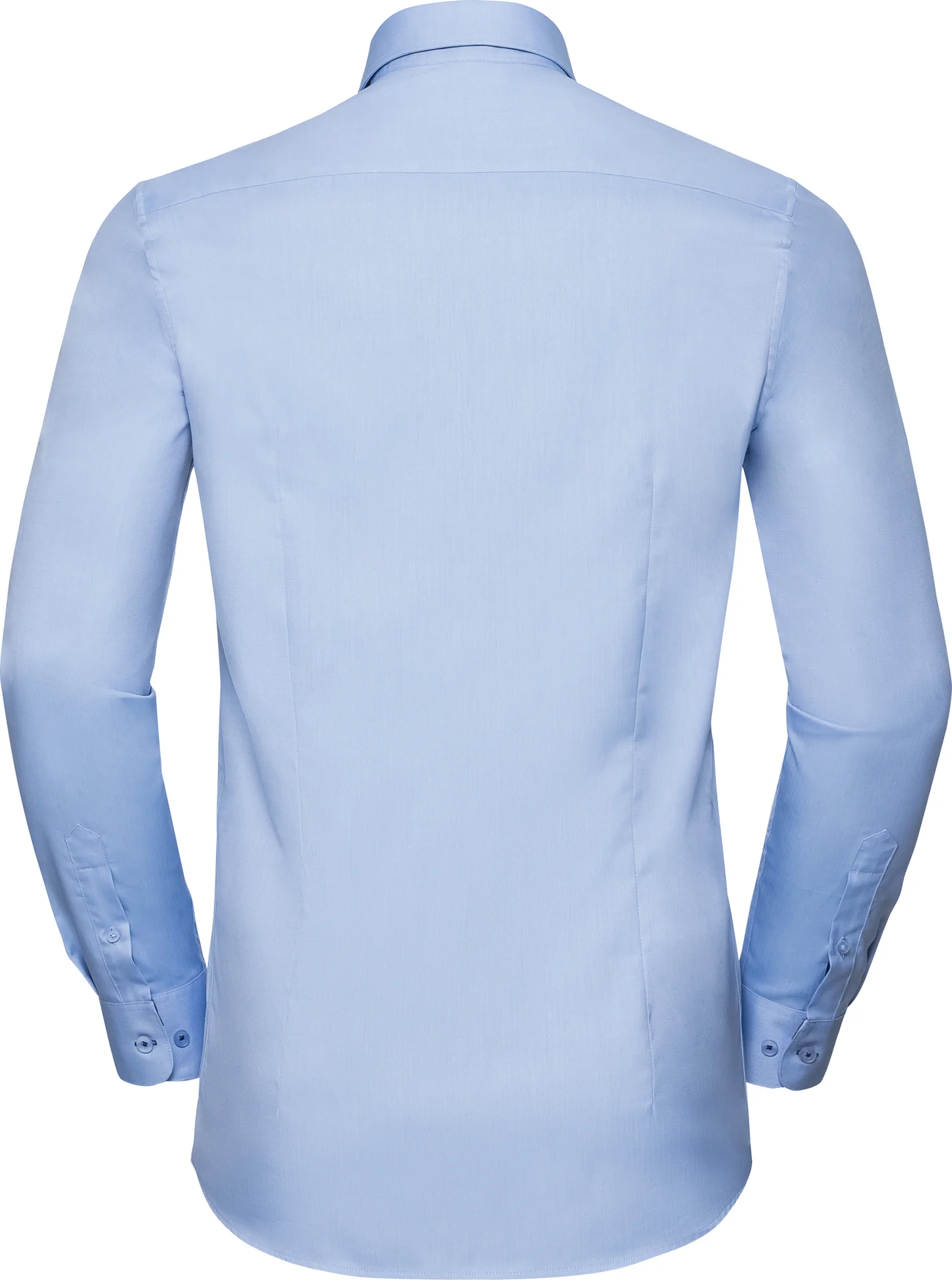 russell-r964m-mens-ls-tailored-contrast-herringbone-shirt-lightblue-back-4 Russell Men's Long Sleeve Tailored Contrast Herringbone Shirt