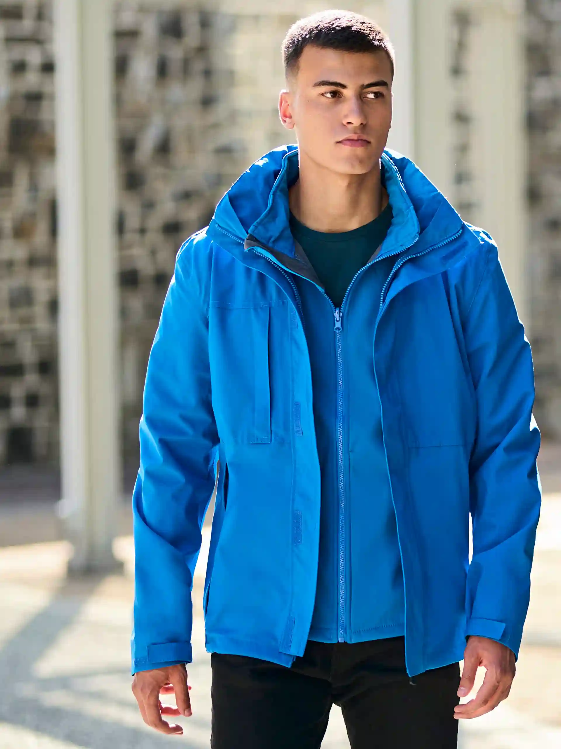 regatta-tra143-mens-jacket-kingsley-3in1-oxford-blue-model-1 Regatta Men´s Jacket - Kingsley 3in1