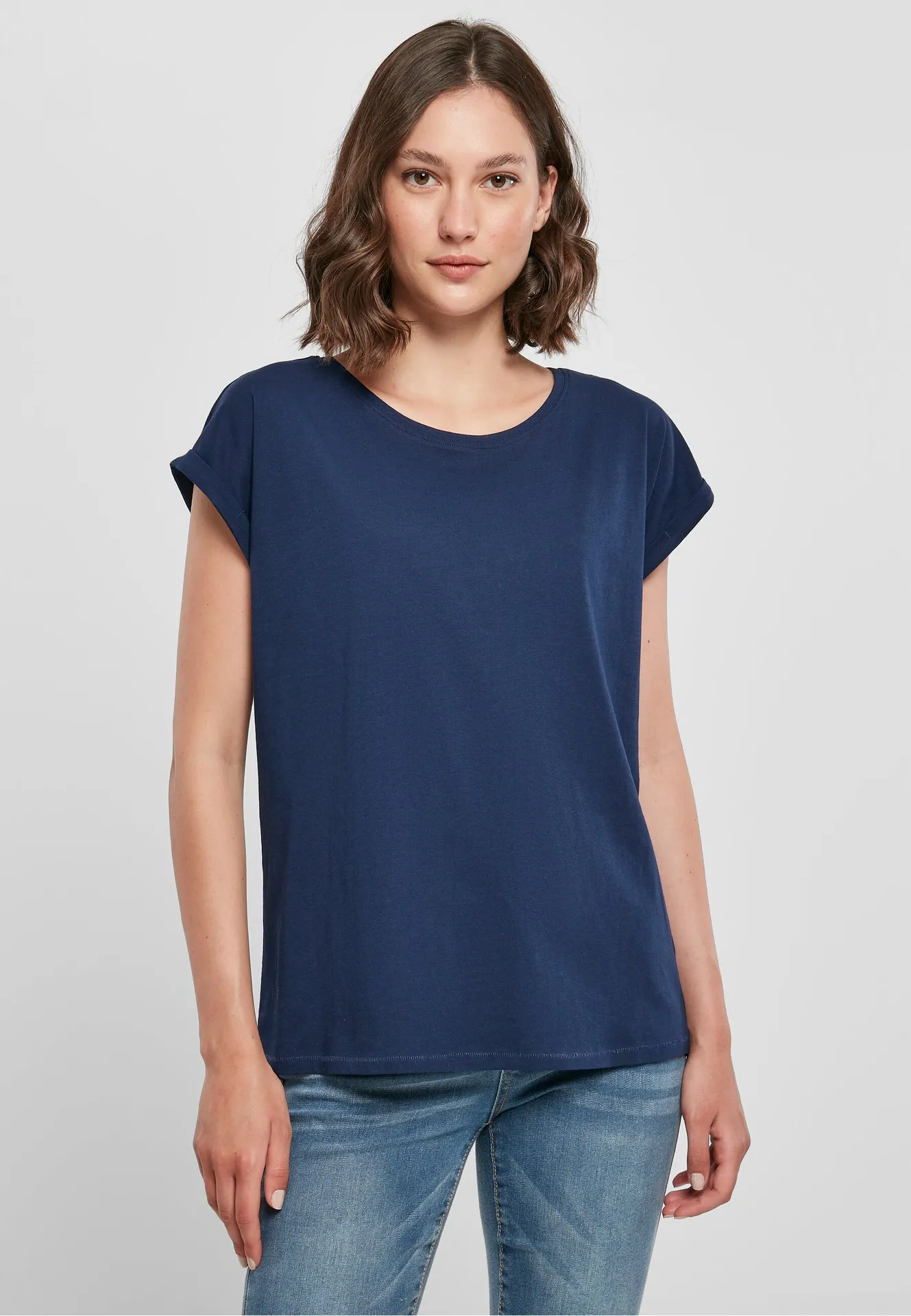 Build Your Brand Ladies Extended Shoulder Tee