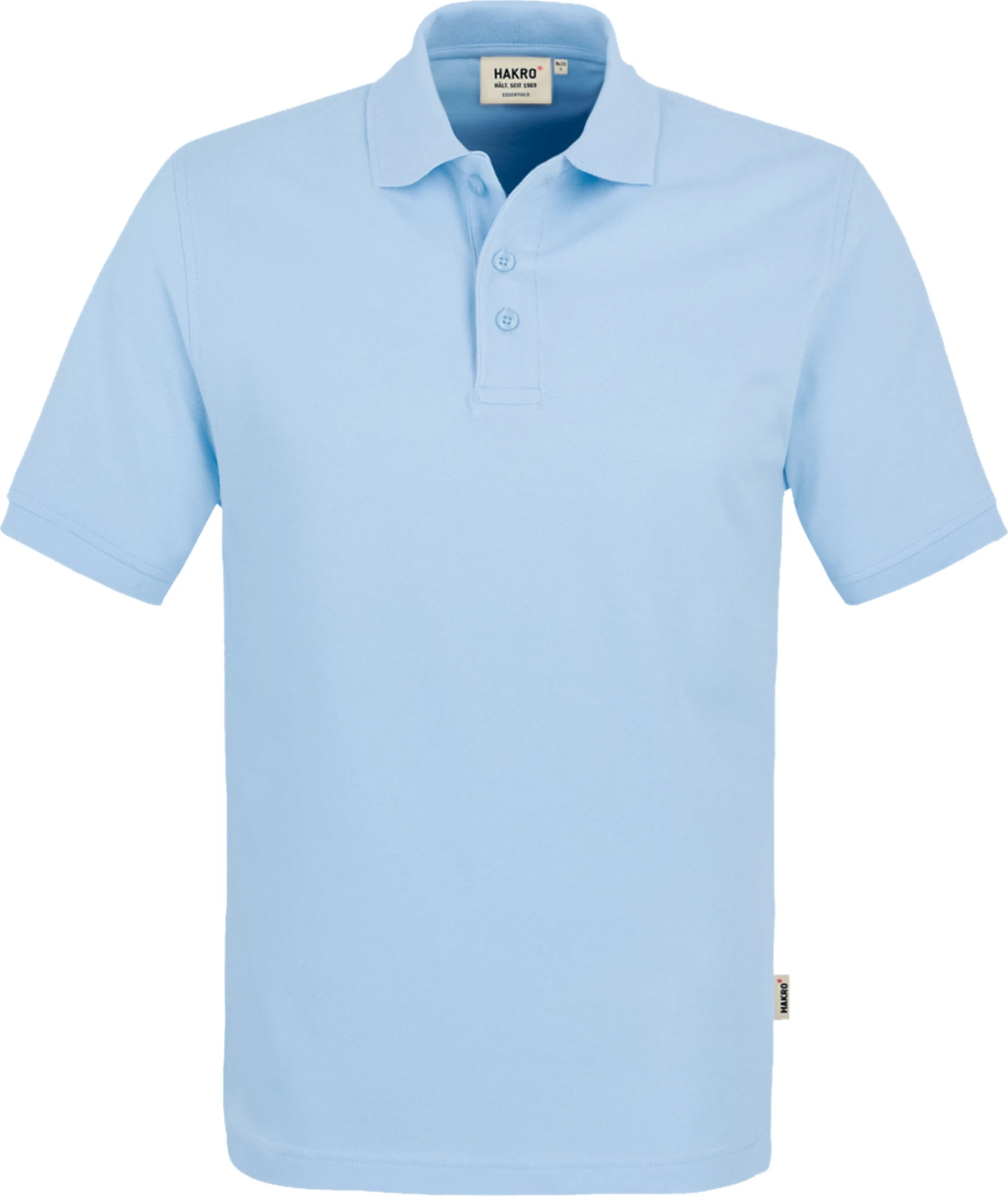 hakro-810-poloshirt-classic-eisblau-front-1 HAKRO Poloshirt 810 Classic