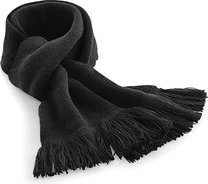 beechfield-b470-classic-knitted-scarf-black-front-1 Beechfield Classic Knitted Scarf