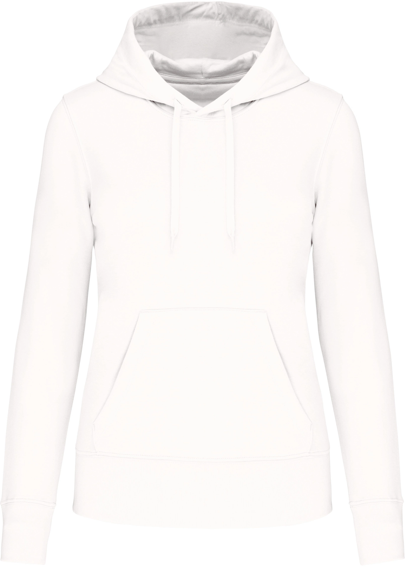 kariban-K4028-umweltfreundlicher-damen-kapuzen-sweater-white-front-3 Kariban Umweltfreundlicher Damen Kapuzen Sweater