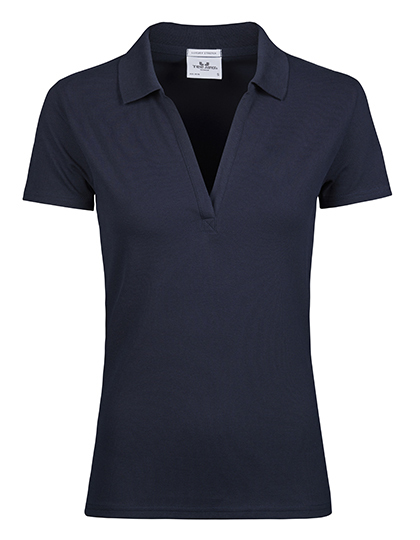TEE JAYS Womens Luxury Stretch V-Neck Polo TEE JAYS Womens Luxury Stretch V-Neck Polo