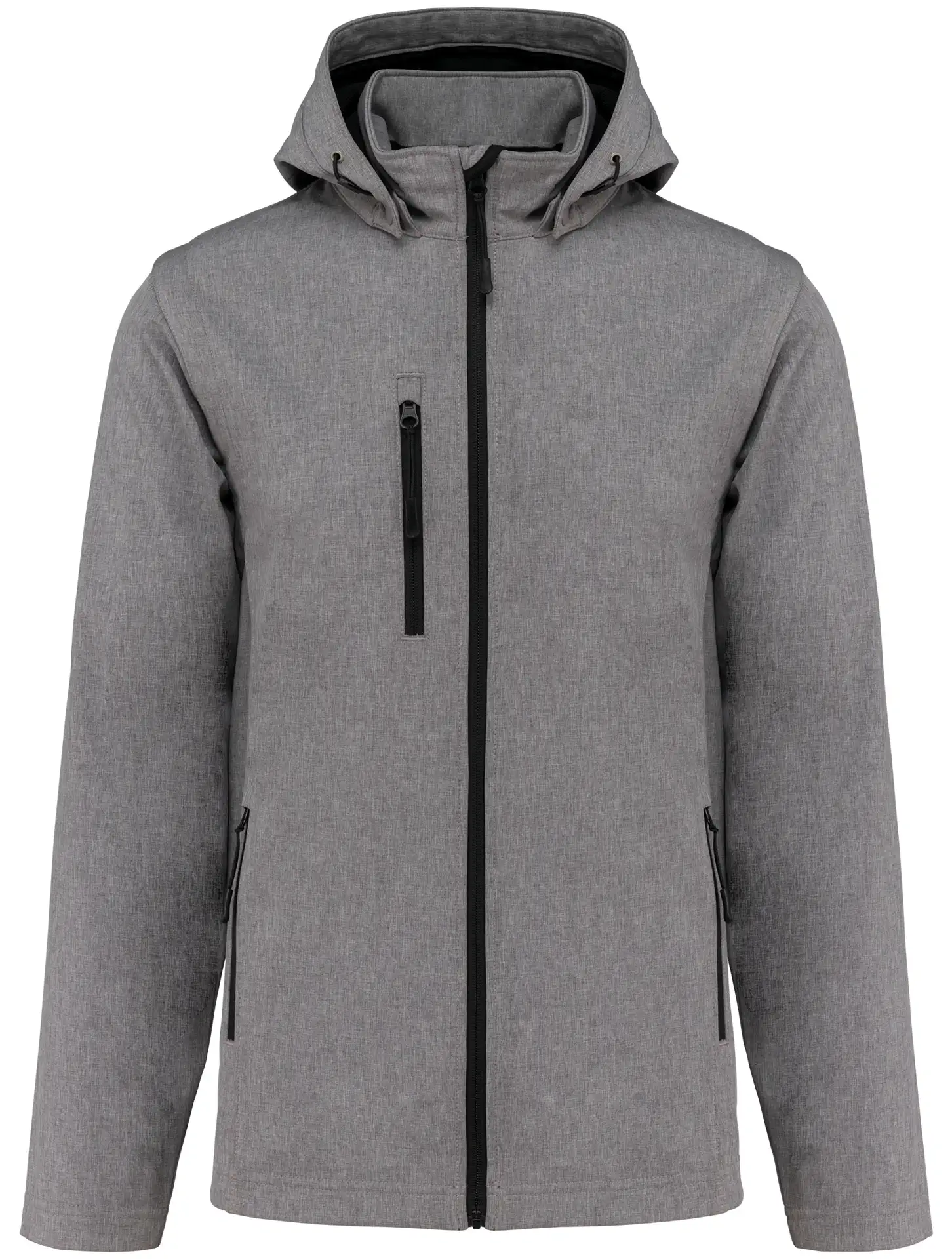 K422-unisex-3-lagen-kapuzen-softshell-jacke-marlgrey-front-3 Kariban Unisex 3-Lagen Kapuzen Softshell Jacke