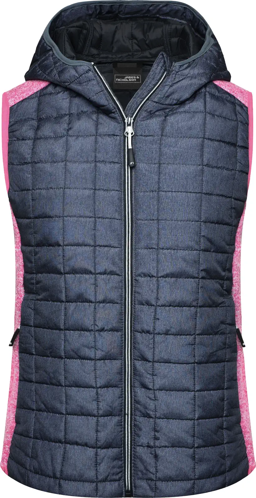 James & Nicholson Ladies Knitted Hybrid Vest
