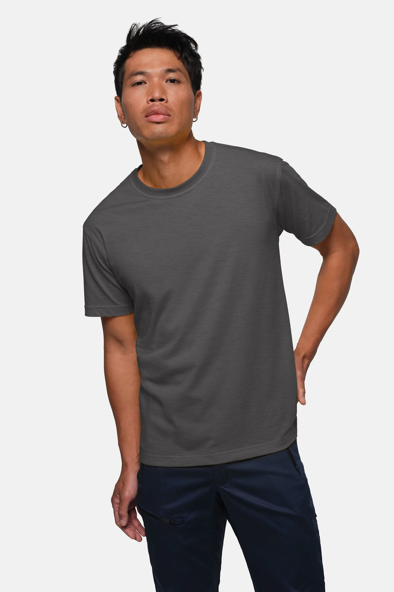 hakro-281-t-shirt-mikralinar-anthrazitmeliert-model-0 HAKRO T-Shirt 281 Mikralinar®