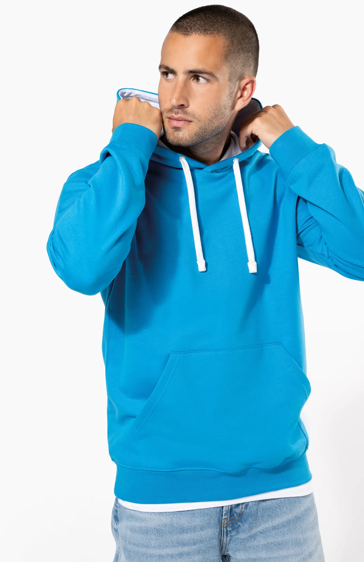 Kariban Kontrast Kapuzen Sweater