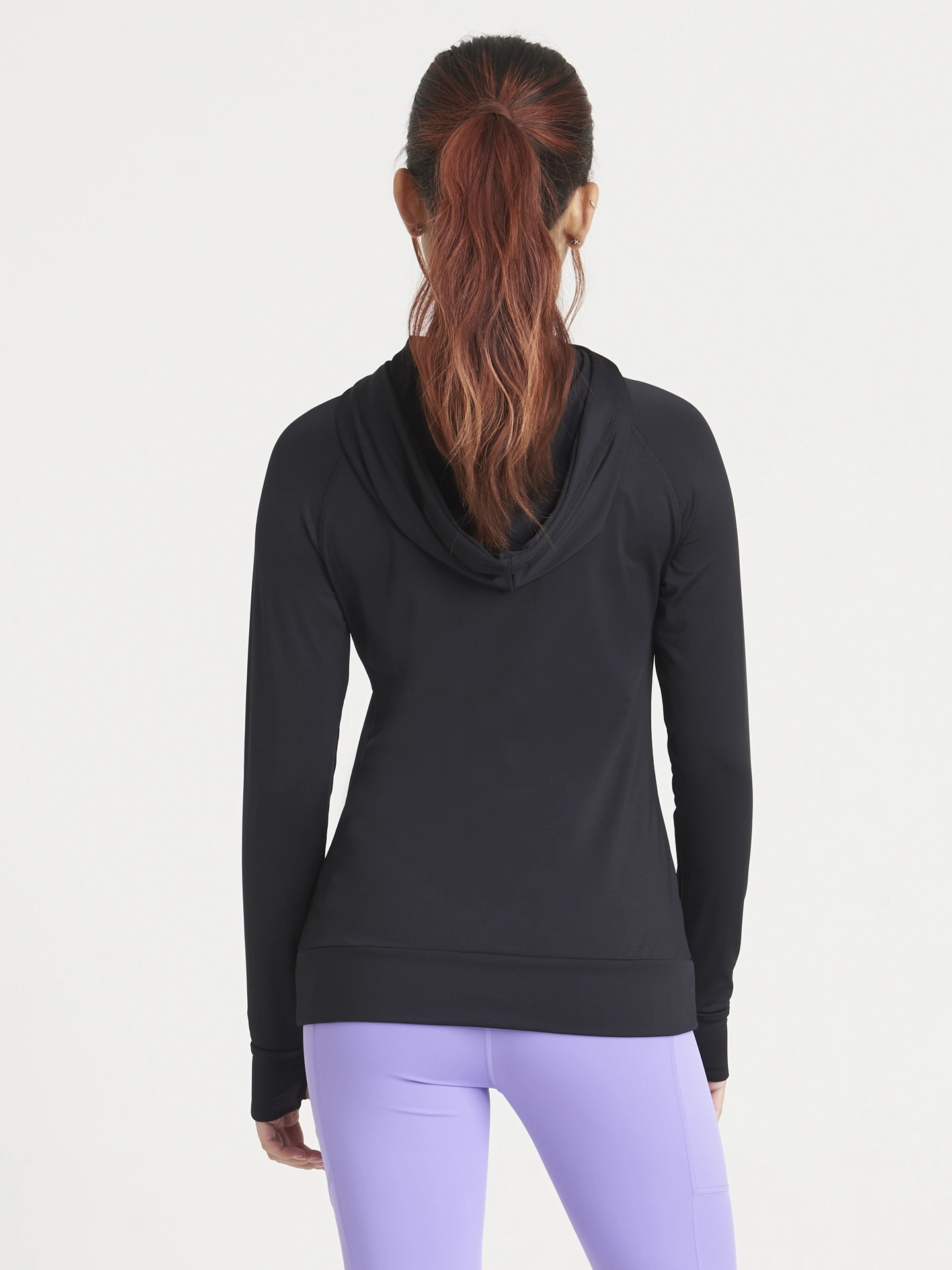 justcool-jc058-womens-cool-contrast-zoodie-jetblack-model-1 Just Cool Women's Cool Contrast Zoodie