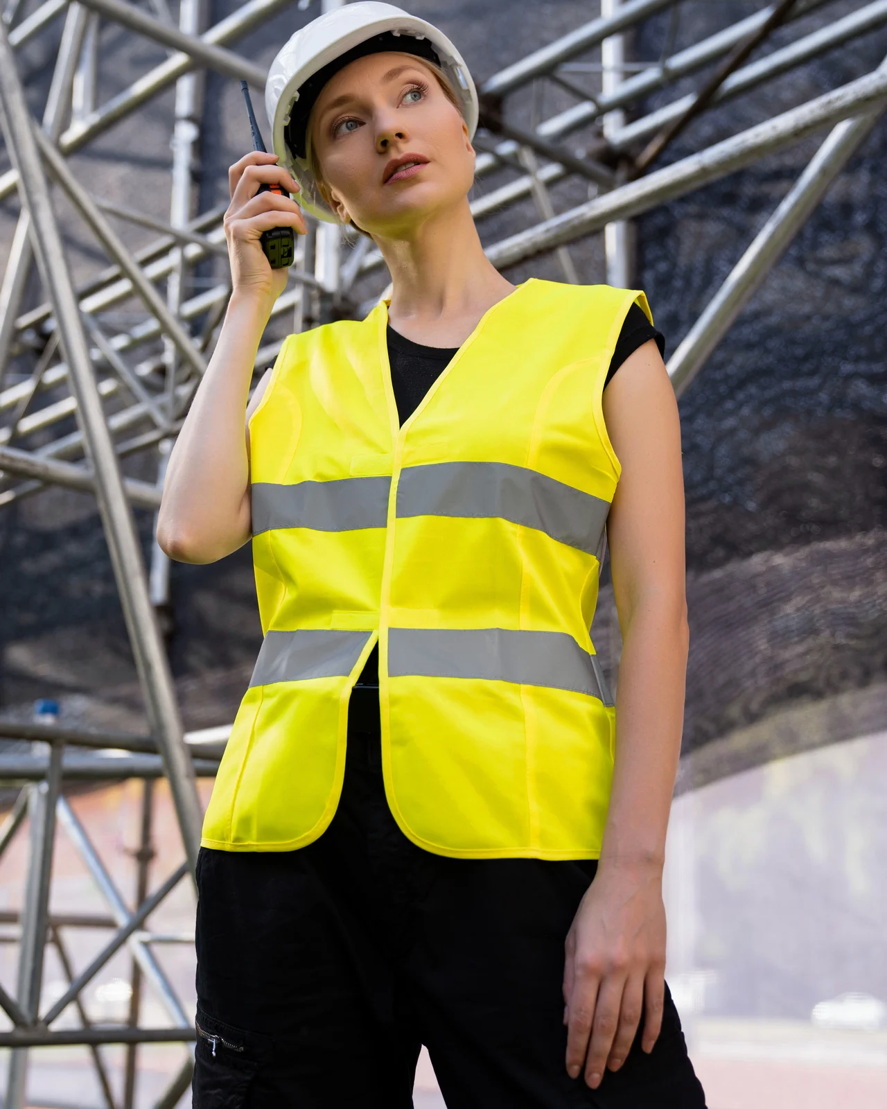 korntex-kxf-ladies-fit-hi-vis-safety-vest-frankfurt-signalyellow-model-0 Korntex Ladies Fit Hi-Vis Safety Vest Frankfurt