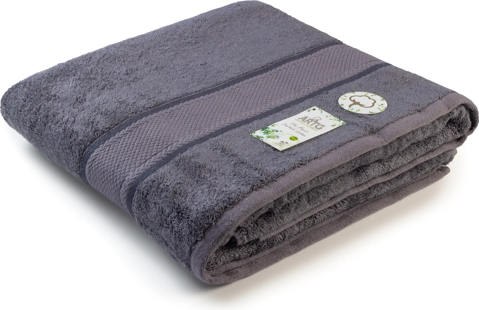 artg-ar406-natural-bamboo-beach-towel-darkgrey-front-1 ARTG Natural Bamboo Beach Towel