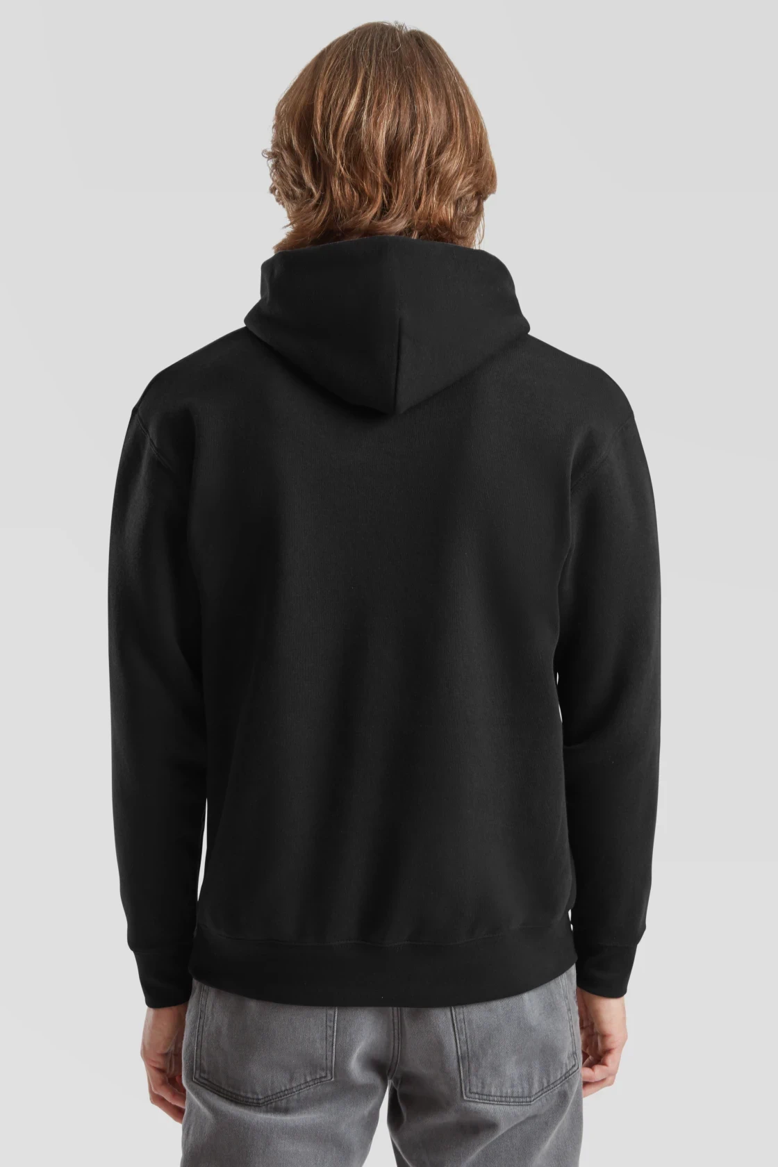 fruit-of-the-loom-62-152-0-premium-hooded-sweatshirt-black-model-2 F.O.L. Premium Hooded Sweat