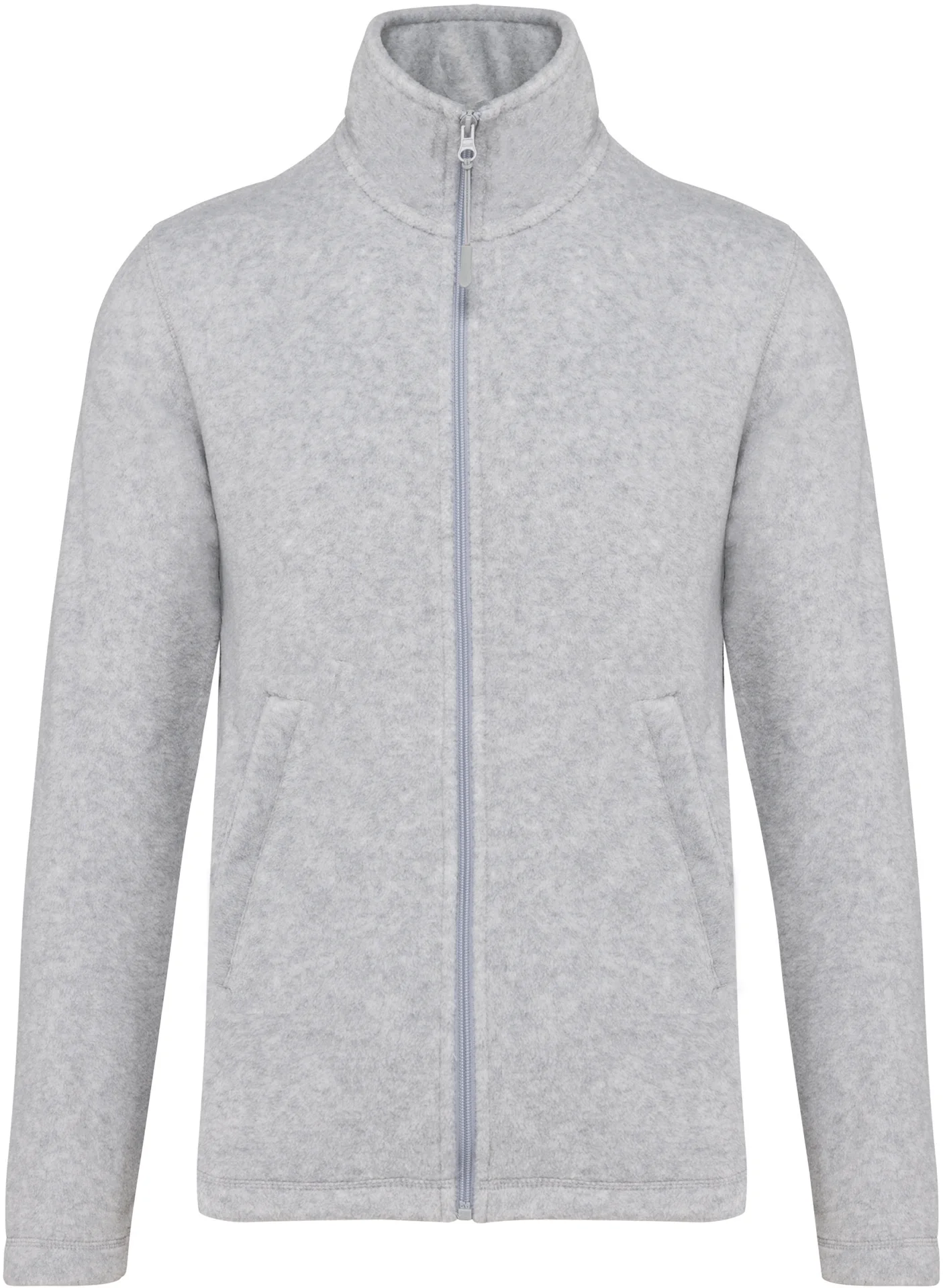 kariban-K911-microfleece-jacke-falco-ashheather-front-3 Kariban Microfleece Jacke "Falco"