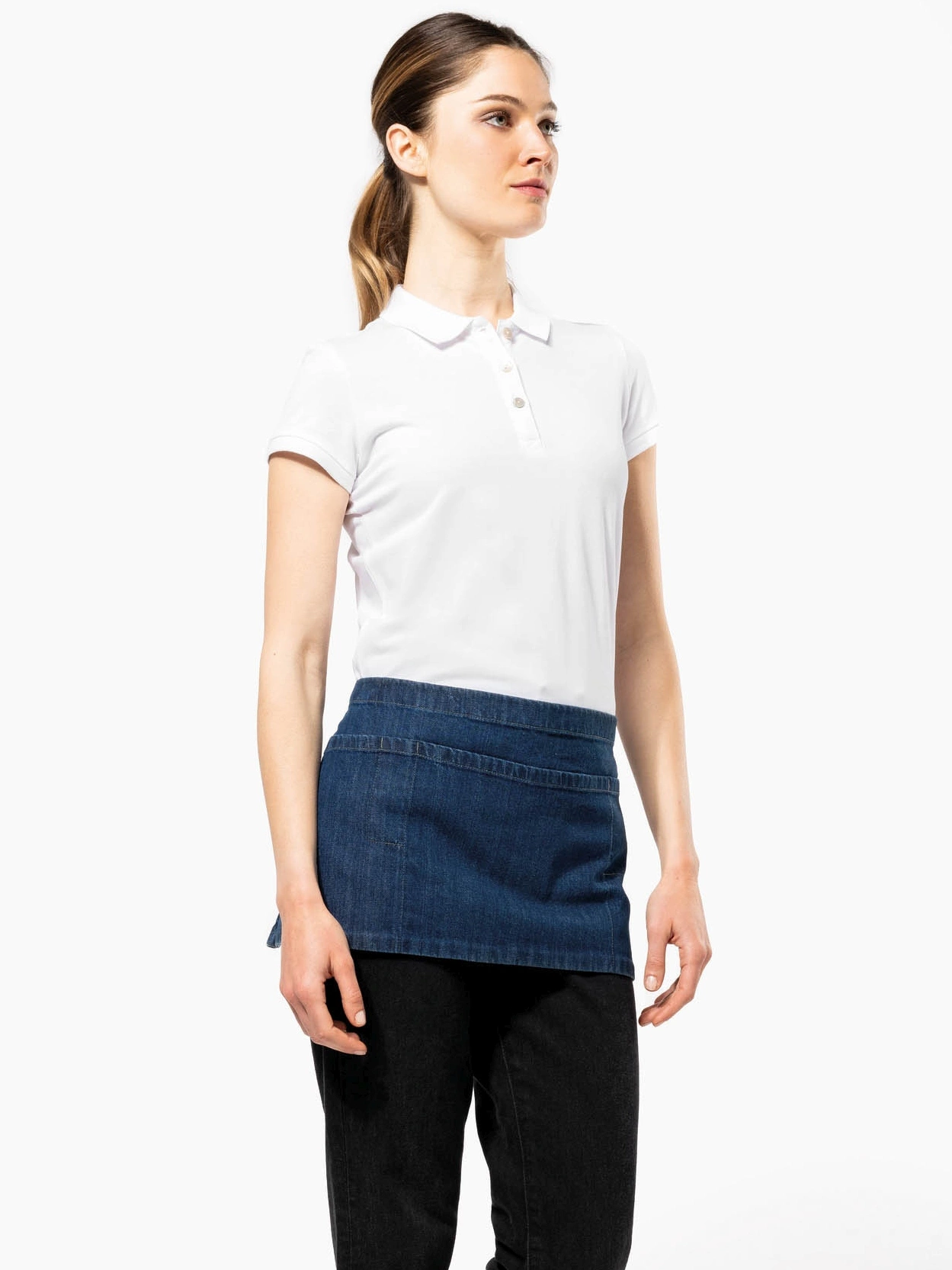 kariban-K886-barschuerze-kurz-denim-model-0 Kariban Barschürze kurz