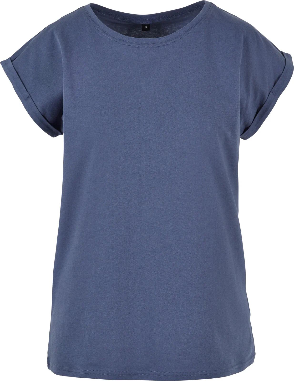 BYB-BY021-ladies-extended-shoulder-t-shirt-vintageblue-front-4 Build Your Brand Ladies Extended Shoulder Tee